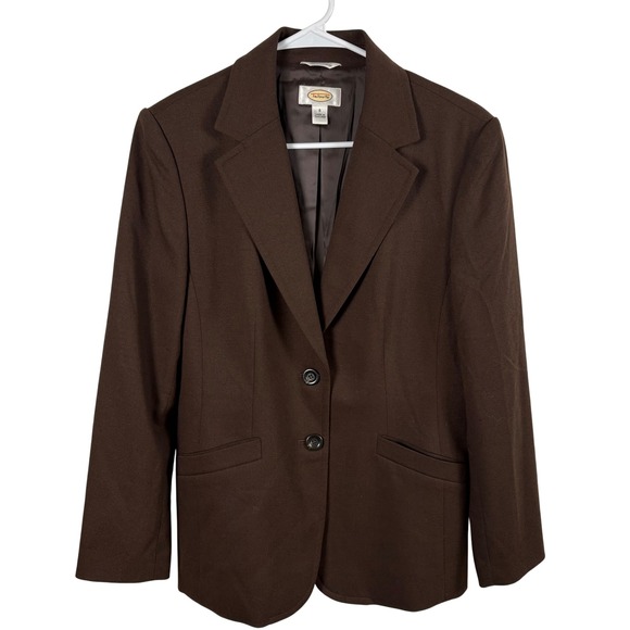 Talbots Jackets & Blazers - Talbots Wool Blend Blazer 6 Brown Stretch Made in Italy Academia Professional
